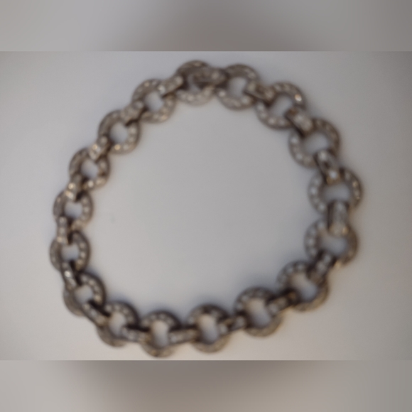 Vintage trifari silver and marchisite bracelet - Picture 2 of 2